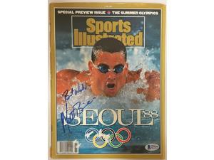 Matt Biondi signed 1988 Sports Illustrated Full Magazine- Beckett/BAS #Q75458- Seoul Summer Olympics Preview Edition cover wear