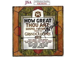 Charlie DanielsRicky Skaggs  Patty Loveless triple signed 2008 How Great Thou Art Gospel Favorites CD Booklet Cover wear JSA