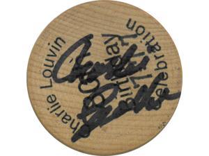 Charlie Louvin signed 2007 80th Birthday Celebration Wooden Nickel 15 Promo Coin JSA KK58040