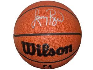 Larry Bird signed Wilson NBA Authentic Series IO Basketball JSA Witnessed Boston CelticsSilver Sig