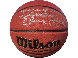Elvin Hayes signed Wilson NCAA IndoorOutdoor Basketball Game of the Century imperfect Schwartz Sports Holo