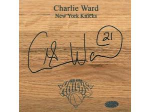 Athlon CTBL015091 Charlie Ward Signed New York Knicks Floor Board 6x6