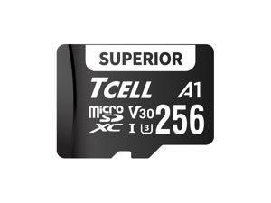 TCELL Superior 256GB microSDXC A1 USH-I U3 V30 100MB/s Full HD & 4K UHD Memory Card with Adapter