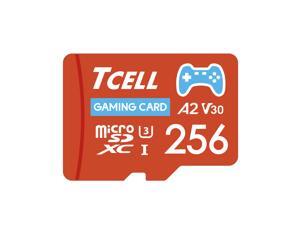TCELL Gaming 256GB microSDXC A2 USH-I U3 V30 Read 100MB/s Write 80MB/s Memory Card With Adapter, Designed for Gaming Console, Compatible with Nintendo Switch, Wii etc.