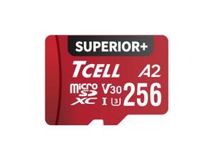 TCELL SUPERIOR+ 256GB microSDXC A2 USH-I U3 V30 Read 100MB/s Write 85MB/s Full HD & 4K UHD Memory Card With Adapter