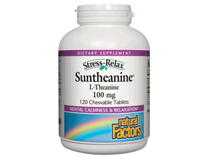 Stress-Relax Suntheanine L-Theanine - 100 mg - Natural Factors - 120 - Chewable Stress-Relax Suntheanine L-Theanine - 100 mg - Natural Factors - 120 - Chewable