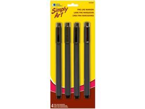 Simply Art Fine Line Markers 4/Pkg-Black Simply Art Fine Line Markers 4/Pkg-Black