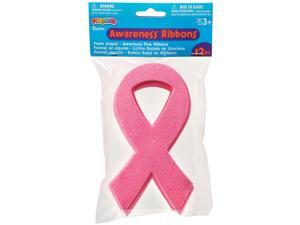 Foam Shapes 12/Pkg-Pink Ribbons Foam Shapes 12/Pkg-Pink Ribbons