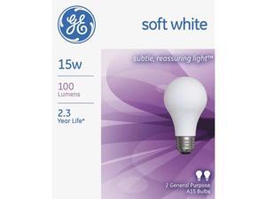 GE Lighting 97491 2-Pack Soft White Light Bulb-15W 2PK SW BULB GE Lighting 97491 2-Pack Soft White Light Bulb-15W 2PK SW BULB