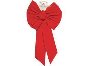Holiday Trims 11-Loop 18 In. W. x 35 In. L. Red Velvet Christmas Bow Pack of 12 Holiday Trims 11-Loop 18 In. W. x 35 In. L. Red Velvet Christmas Bow Pack of 12