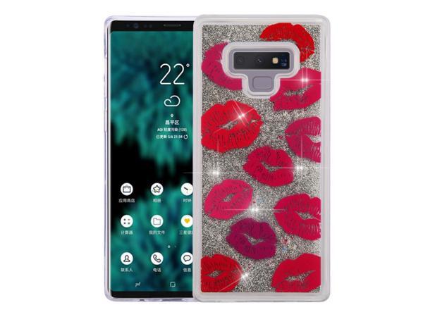 Insten Quicksand Glitter Blissful Kisses Hard Plastic/Soft TPU Rubber Case Cover For Samsung Galaxy