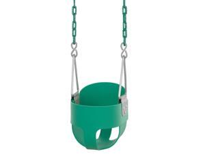 Swingan - High Back, Full Bucket Toddler & Baby Swing - Vinyl Coated Chain - Fully Assembled - Green Swingan - High Back, Full Bucket Toddler & Baby Swing - Vinyl Coated Chain - Fully Assembled - Green