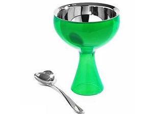 Alessi Big Love Ice Cream Bowl with Heart Shaped Spoon Green Alessi Big Love Ice Cream Bowl with Heart Shaped Spoon Green