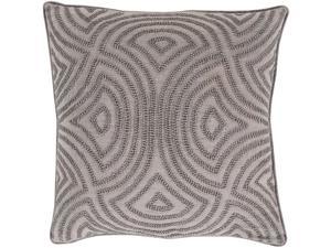 Surya Skinny Dip Poly Fill 20" Square Pillow in Gray