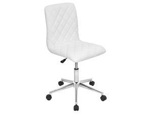 Lumisource Caviar Swivel Office Chair in White