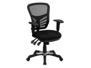 Mid-Back Black Mesh Multifunction Executive Swivel Ergonomic Office Chair with Adjustable Arms Mid-Back Black Mesh Multifunction Executive Swivel Ergonomic Office Chair with Adjustable Arms