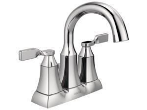 Delta Sawyer Chrome 2-Handle Lever 4 In. Centerset Bathroom Faucet with Pop-Up Delta Sawyer Chrome 2-Handle Lever 4 In. Centerset Bathroom Faucet with Pop-Up