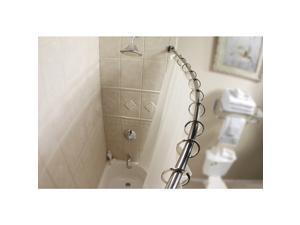 Moen Curved 54 In. To 72 In. Adjustable Fixed Shower Rod in Chrome DN2160CH