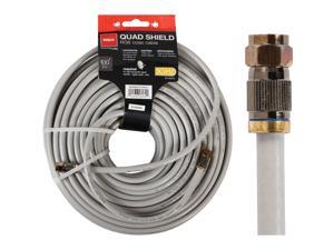RCA 100 Ft. White RG6U Quad Shield Coaxial Cable DH100QCE RCA 100 Ft. White RG6U Quad Shield Coaxial Cable DH100QCE