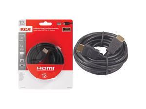 RCA VH12HHR 12 ft. Black HDMI Cable Male to Male RCA VH12HHR 12 ft. Black HDMI Cable Male to Male