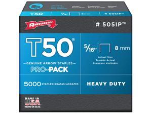 Arrow T50 Pro-Pack Heavy-Duty Staple, 5/16 In. (5000-Pack) 505IP Arrow T50 Pro-Pack Heavy-Duty Staple, 5/16 In. (5000-Pack) 505IP