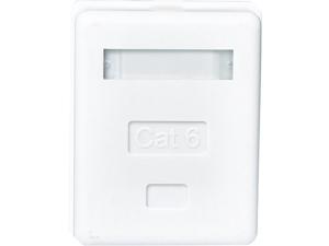 RCA White Surface Mount Plastic CAT 5E/6 Wall Jack TPH563R RCA White Surface Mount Plastic CAT 5E/6 Wall Jack TPH563R