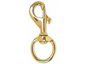 ANNIN FLAGMAKERS 802710 Snap Hook,2 1/2in,Brass,Gold ANNIN FLAGMAKERS 802710 Snap Hook,2 1/2in,Brass,Gold