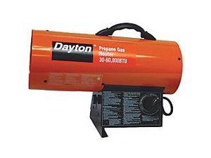 30000/60000 BtuH Forced Air Portable Gas Heater, LP DAYTON 3VE54