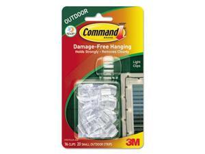 Command All Weather Hooks and Strips Plastic Small 16 Clips & 20 Strips/Pack Command All Weather Hooks and Strips Plastic Small 16 Clips & 20 Strips/Pack
