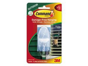 Command All Weather Hooks and Strips Plastic Large 1 Hooks & 2 Strips/Pack Command All Weather Hooks and Strips Plastic Large 1 Hooks & 2 Strips/Pack