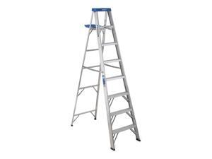 8' Aluminum 250 lb. Stepladder, Type I WERNER 368 8' Aluminum 250 lb. Stepladder, Type I WERNER 368