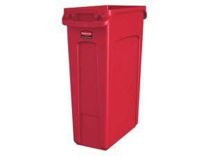 RUBBERMAID 1956189 23 gal. High Quality Resin Blend Rectangular Trash Can, Red