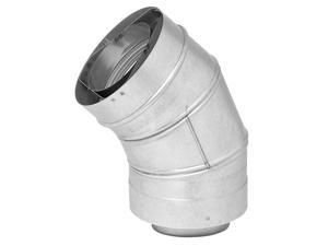 METAL FAB RTG20151GB Vent Pipe Elbow,45 Degree,6In L,3In Dia.