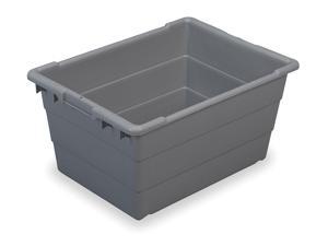AKRO-MILS 34304 Gray Cross Stacking Container 23 3/4 in x 17 1/4 in x 12 in H, AKRO-MILS 34304 Gray Cross Stacking Container 23 3/4 in x 17 1/4 in x 12 in H,