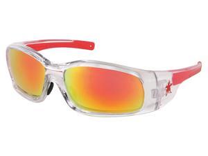 MCR Red/Orange Mirror Safety Glasses, Scratch-Resistant MCR SAFETY SR14R MCR Red/Orange Mirror Safety Glasses, Scratch-Resistant MCR SAFETY SR14R