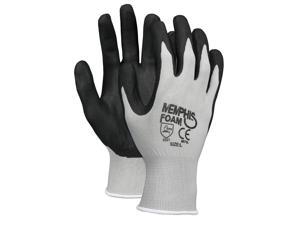 Mcr Safety 13 Gauge Foam Nitrile Coated Gloves, Glove Size: M, Gray/Black 9673M