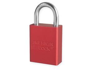 AMERICAN LOCK A1105KARED Lockout Padlock,KA,Red,1-7/8"H