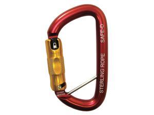 STERLING ROPE HWSAFEDTL Carabiner, Auto-Lock, Aluminum, Red STERLING ROPE HWSAFEDTL Carabiner, Auto-Lock, Aluminum, Red