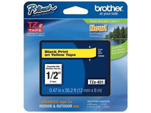 Brother Label Tape Cartridge,26 ft. 4"L,15/32"W HAWA TZe631 Brother Label Tape Cartridge,26 ft. 4"L,15/32"W HAWA TZe631