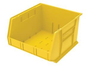 AKRO-MILS 30270YELLO Yellow Hang and Stack Bin, 18"L x 16-1/2"W x 11"H, Outside AKRO-MILS 30270YELLO Yellow Hang and Stack Bin, 18"L x 16-1/2"W x 11"H, Outside