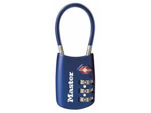Master Lock 4688D Combination Padlock, Side, 3 Dial, Blue Master Lock 4688D Combination Padlock, Side, 3 Dial, Blue