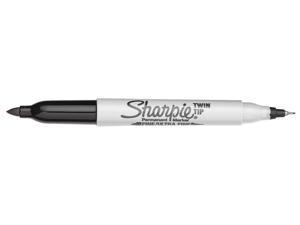 Sharpie Permanent Markers Twin Tip Point Black 12/Pack (32001) 490351