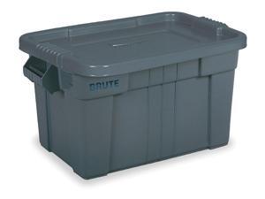 RUBBERMAID FG9S3100GRAY Gray Storage Tote with Snap Lid 27 7/8 in x 17 4/5 in x RUBBERMAID FG9S3100GRAY Gray Storage Tote with Snap Lid 27 7/8 in x 17 4/5 in x
