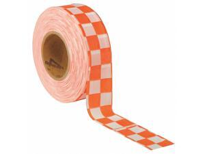 PRESCO PRODUCTS CO CKWO-200 Flagging Tape,Wh/Orng,300 ft x 1-3/8 In PRESCO PRODUCTS CO CKWO-200 Flagging Tape,Wh/Orng,300 ft x 1-3/8 In