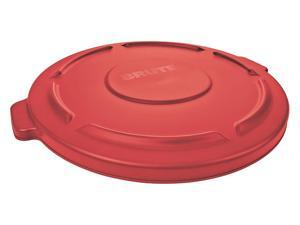 RUBBERMAID FG263100RED Brute Trash Can Top,Flat,Snap-On Closure,Red RUBBERMAID FG263100RED Brute Trash Can Top,Flat,Snap-On Closure,Red