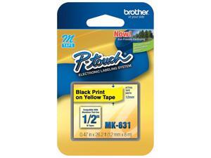 Brother Label Tape Cartridge,26-13/64ftx0.47in HAWA MK631 Brother Label Tape Cartridge,26-13/64ftx0.47in HAWA MK631