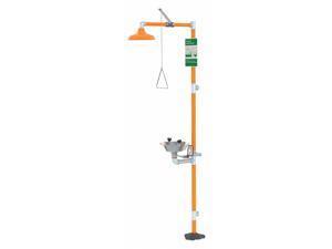 Shower with Eye Wash, Floor Mount, Stainless Steel, Unassembled Shower with Eye Wash, Floor Mount, Stainless Steel, Unassembled
