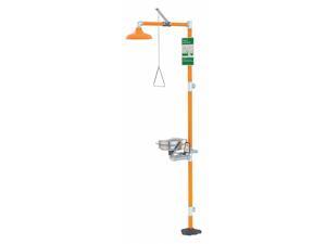 Shower with Eye Wash, Floor Mount, Stainless Steel, Unassembled Shower with Eye Wash, Floor Mount, Stainless Steel, Unassembled