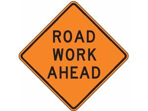 LYLE W20-1D-30HA Work Ahead Sign,30 x 30In,BK/ORN,Text LYLE W20-1D-30HA Work Ahead Sign,30 x 30In,BK/ORN,Text