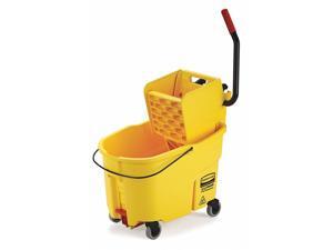 Yellow Polypropylene Mop Bucket and Wringer, 11 gal. Yellow Polypropylene Mop Bucket and Wringer, 11 gal.